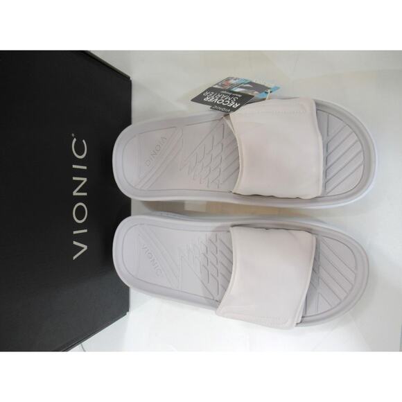 Vionic Rejuvenate Recovery Slide Sandal White Vapor Size Men's 9.5 Women's 11 - Picture 6 of 9